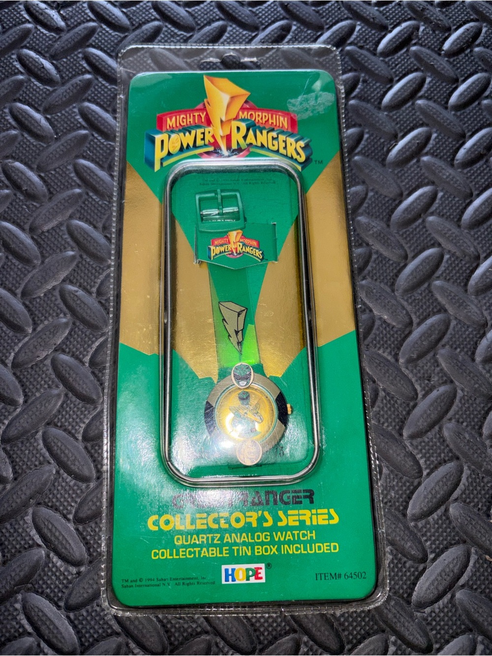 Vintage Power Ranger Collector's Series Green Analog Watch - Mighty Morphin'